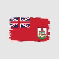 Flag of Bermuda with brush style vector