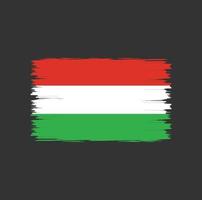 Flag of Hungary with watercolor brush style vector