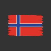 Flag of Norway with watercolor brush style vector