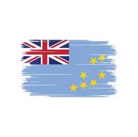 cepillo de la bandera de tuvalu vector