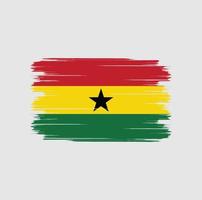 Ghana Flag Brush vector