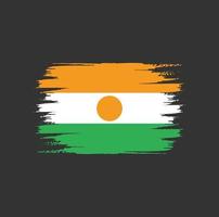 cepillo de bandera de niger vector