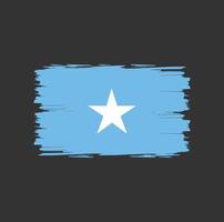 bandera de somalia con estilo de pincel de acuarela vector