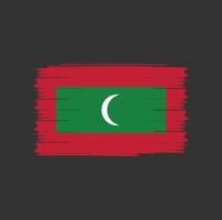 Maldives Flag Brush vector