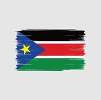 South Sudan Flag Brush vector