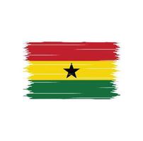 Ghana Flag Brush vector