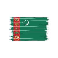 cepillo de bandera de turkmenistán vector