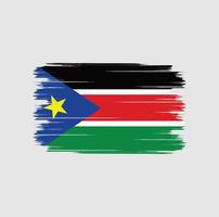 South Sudan Flag Brush vector