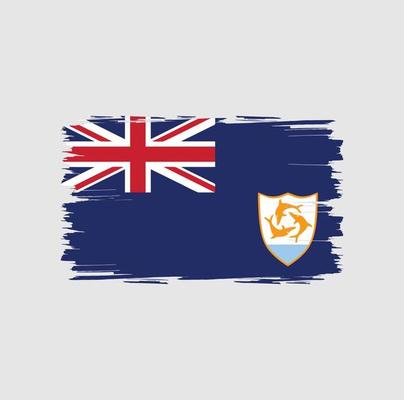 Flag of Anguilla with brush style