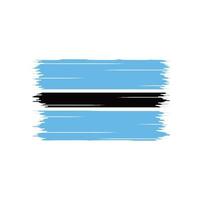 Botswana Flag Brush vector