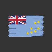 cepillo de la bandera de tuvalu vector