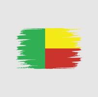 cepillo de bandera de benin vector