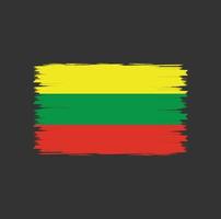 Flag of Lithuania with watercolor brush style vector