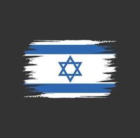 cepillo de bandera de israel vector