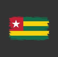 Flag of Togo with brush style vector