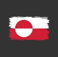 Flag of Greenland with brush style vector