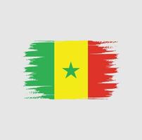 cepillo de la bandera de senegal vector