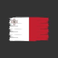 cepillo de bandera de malta vector