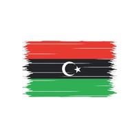 pincel de bandera de libia vector