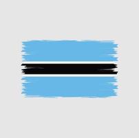 Flag of Botswana with watercolor brush style vector