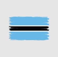 Flag of Botswana with watercolor brush style vector