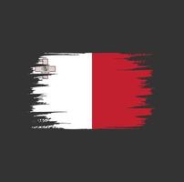 Malta Flag Brush vector