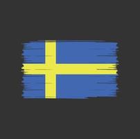 Sweden Flag Brush vector