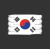 South Korea Flag Brush vector