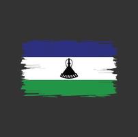 Flag of Lesotho with watercolor brush style vector