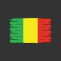 Mali Flag Brush vector