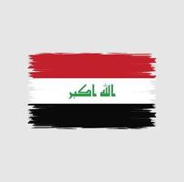 Flag of Iraq with brush style vector