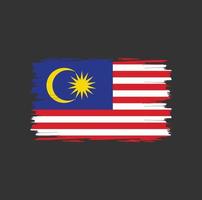 Flag of Malaysia with watercolor brush style vector