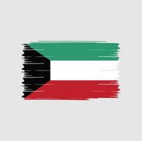 Kuwait Flag Brush vector