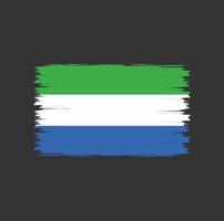Flag of Sierra Leone with brush style vector