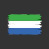 bandera de sierra leona con vector de estilo de pincel