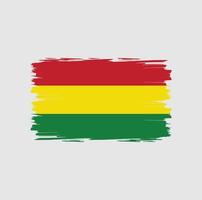 bandera de bolivia con estilo de pincel de acuarela vector