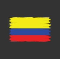 bandera de colombia con vector de estilo de pincel de acuarela