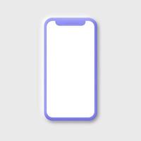 Minimalist modern clay mockup smartphones for presentation, application display, information graphics. Blank phone vector illustration.