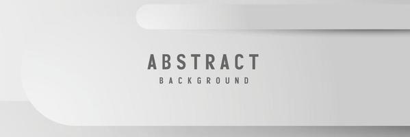 banner Abstract geometric white and gray color background vector illustration.