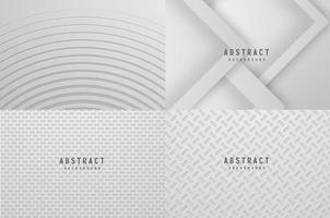 banner Abstract geometric white and gray color background vector illustration.