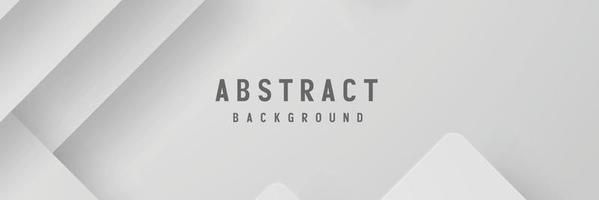 banner Abstract geometric white and gray color background vector illustration.