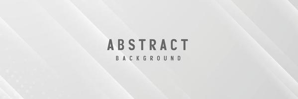 banner Abstract geometric white and gray color background vector illustration.