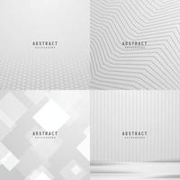 banner Abstract geometric white and gray color background vector illustration.