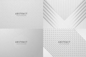 banner Abstract geometric white and gray color background vector illustration.