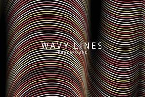 banner Wave Lines Pattern an Abstract Stripe Background, Vector