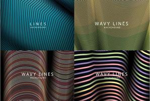 banner Wave Lines Pattern an Abstract Stripe Background, Vector