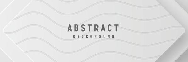 banner Abstract geometric white and gray color background vector illustration.