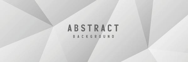 banner Abstract geometric white and gray color background vector illustration.