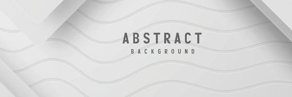 banner Abstract geometric white and gray color background vector illustration.