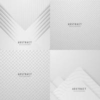 banner Abstract geometric white and gray color background vector illustration.